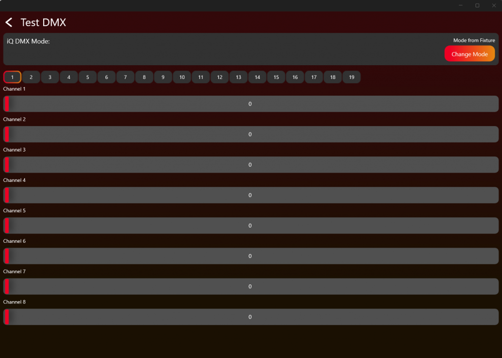 DMX value test