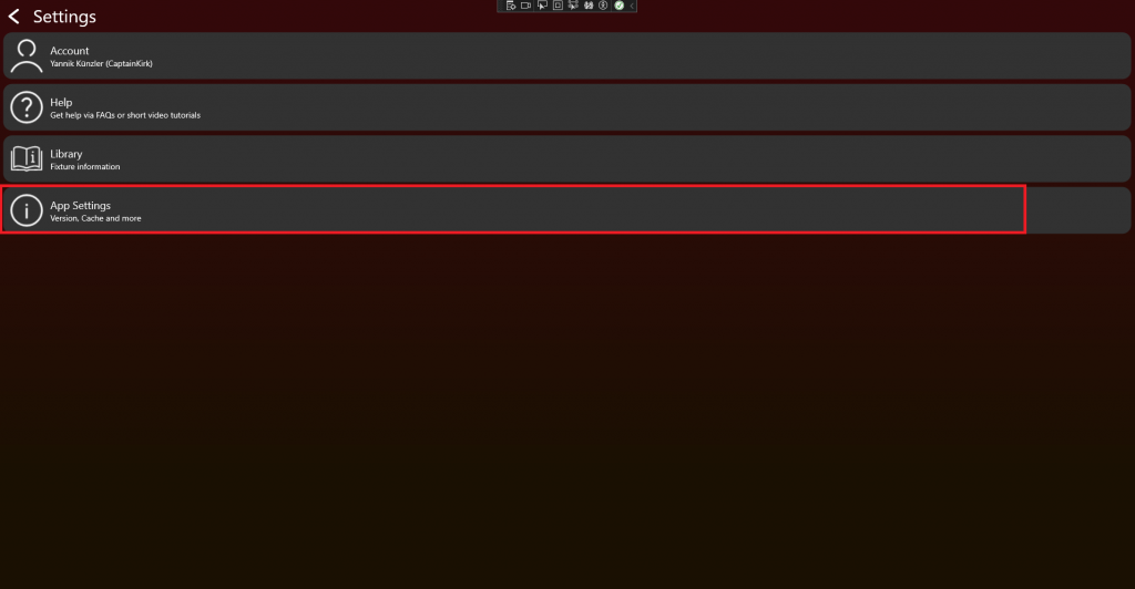 App Settings