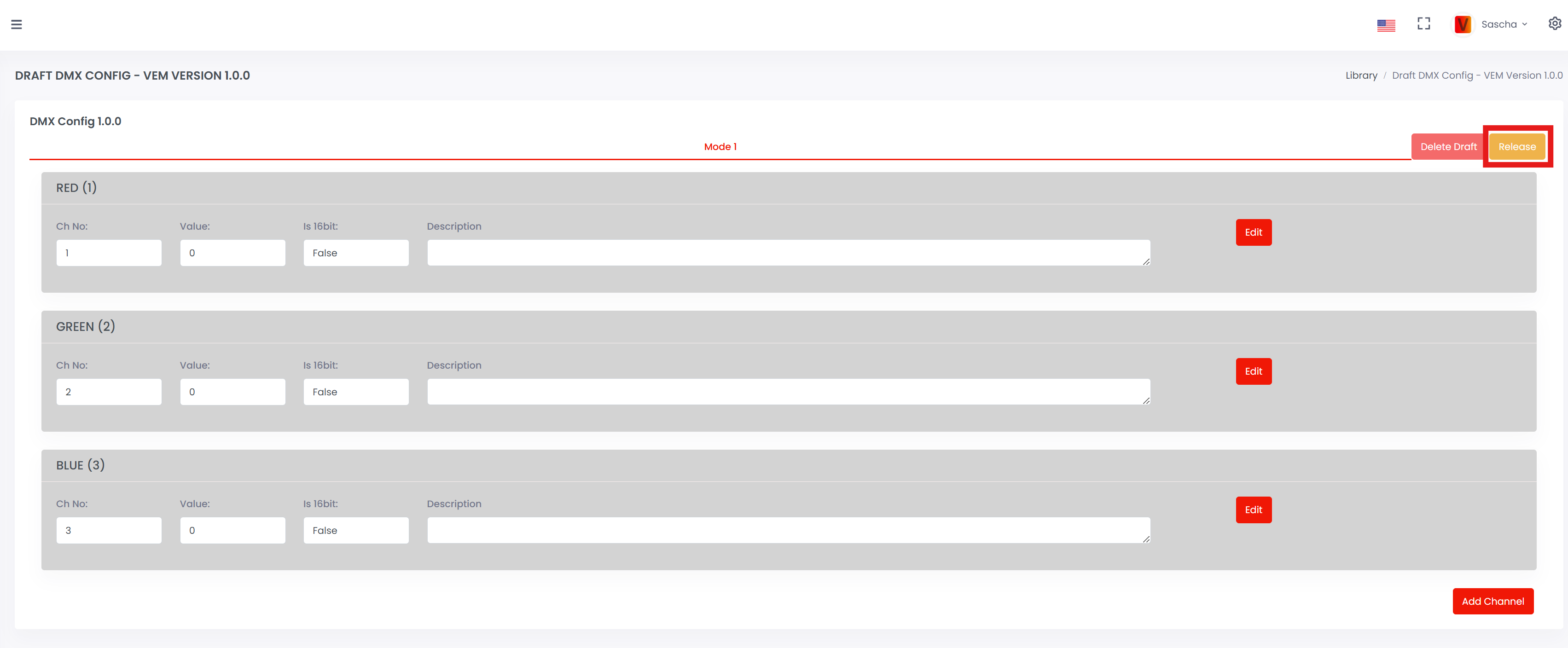 Release the DMX Config draft