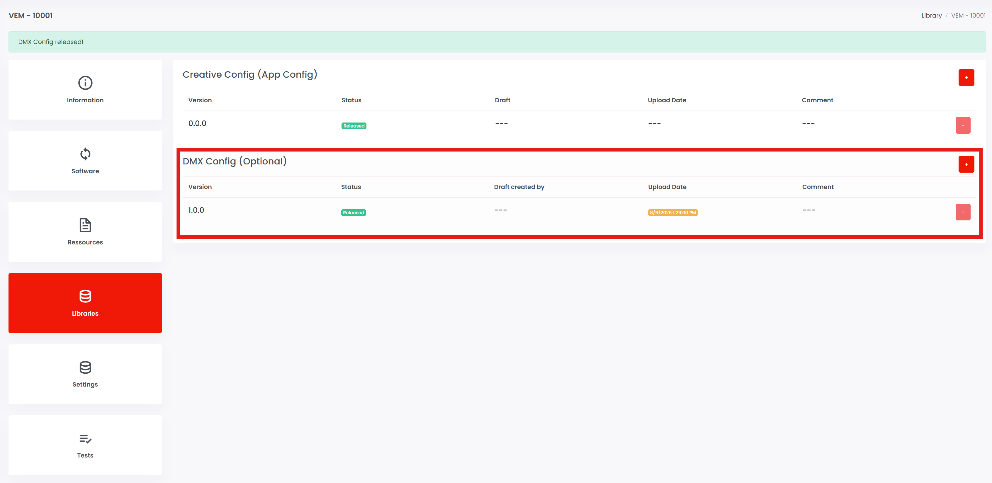 Released DMX Config