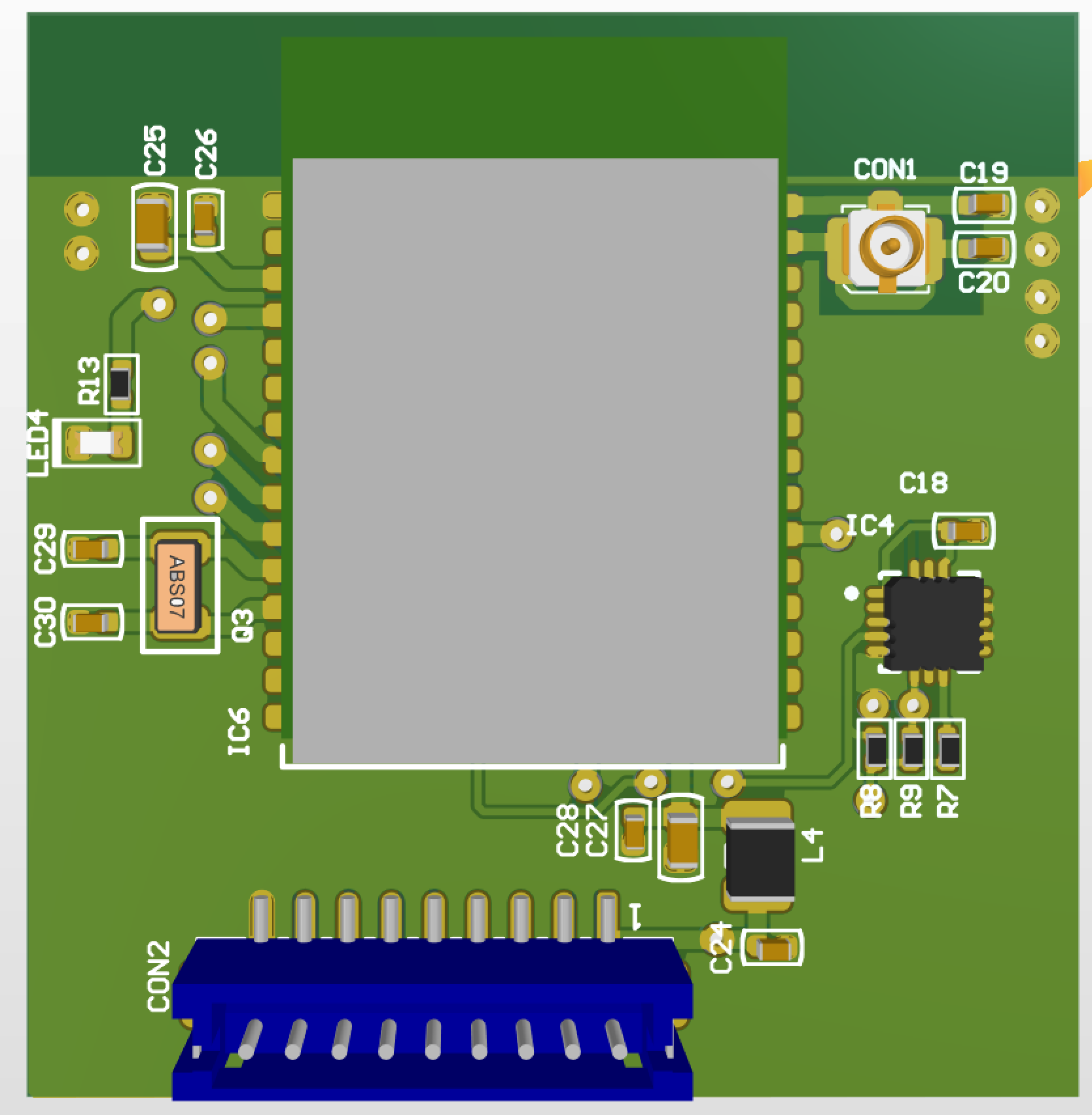 Abluetech reference PCB 3D view