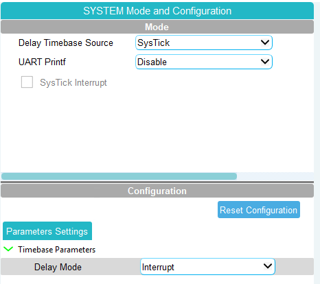 Artery SysTick setup