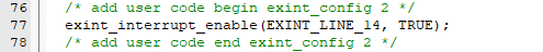 AT32 EXINT callback