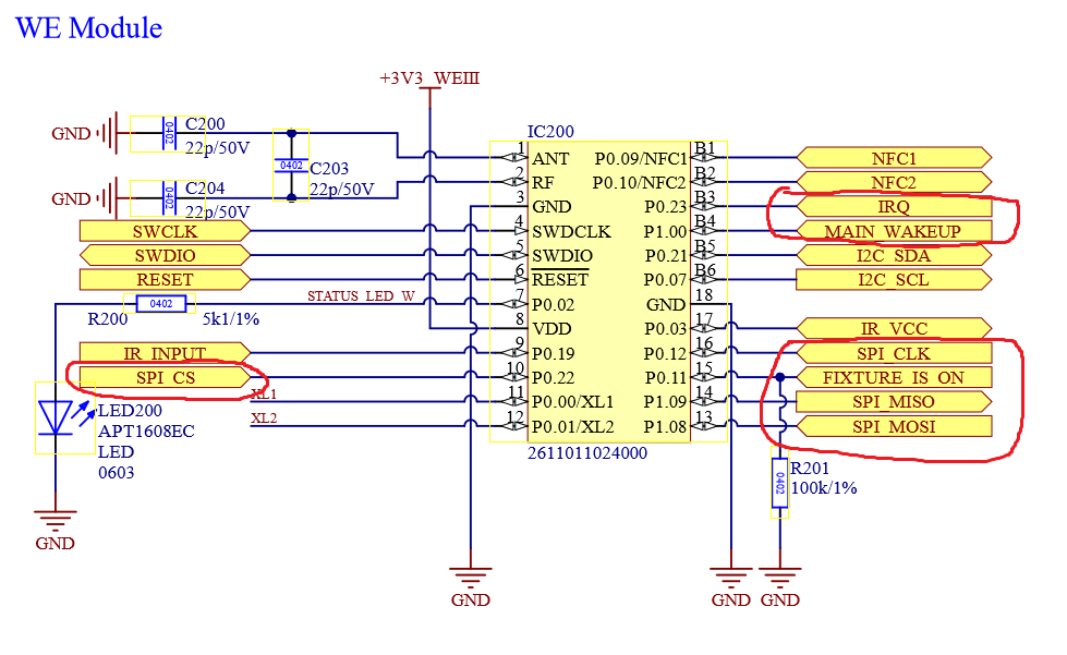 Vision module required pins